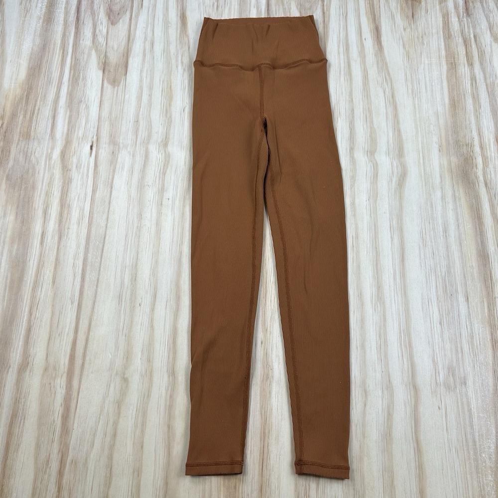 OFFLINE by Aerie Hi-Rise Orange Ribbed Leggings Crop‎ Size Small